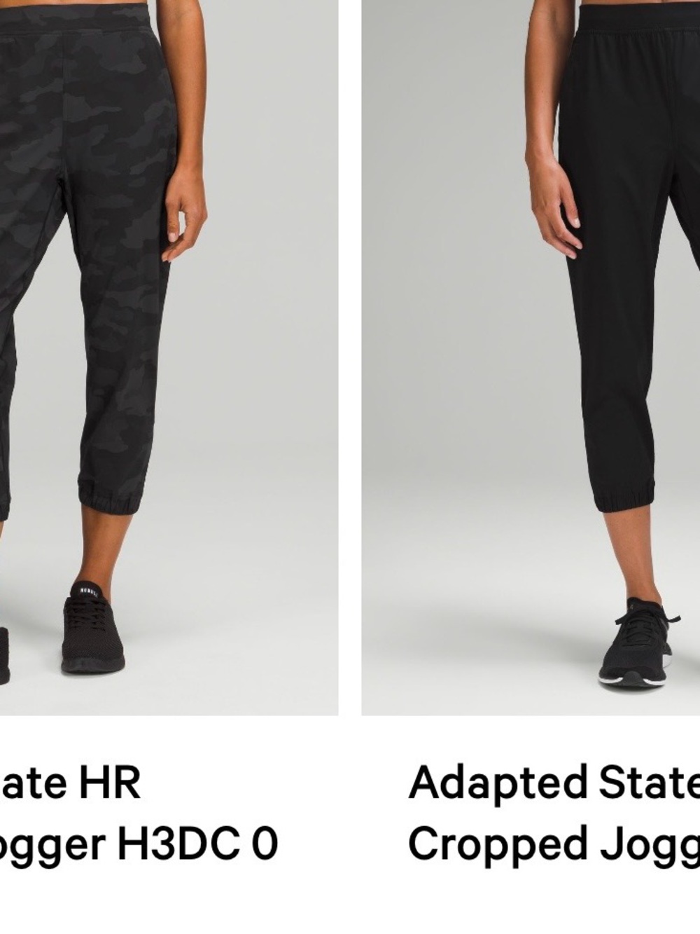 Adapted State High-Rise Cropped Jogger - Black/Camo 2 Pairs Size 0